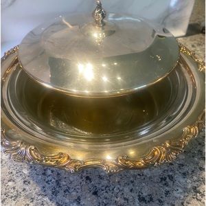 Ascot Sheffield, design, reproduction by Community, silver plated soup cauldron